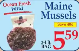 Market Basket Ocean Fresh Wild Maine Mussels offer