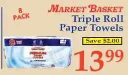 Market Basket Market Basket triple roll paper towels offer