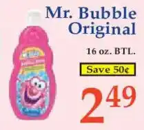 Market Basket Mr. Bubble Original offer