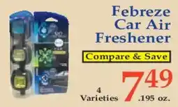Market Basket Febreze car air freshener offer