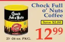 Market Basket Chock full o' nuts coffee offer