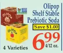 Market Basket Olipop Shelf Stable Prebiotic Soda offer
