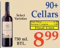 Market Basket 90+ Cellars offer