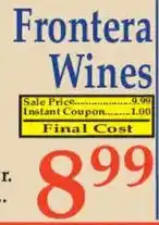 Market Basket Frontera Wines offer