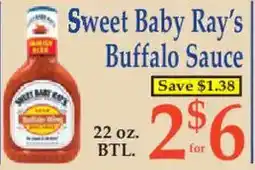 Market Basket Sweet Baby Ray's Buffalo Sauce offer