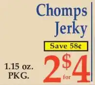 Market Basket Chomps Jerky offer