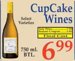 Market Basket CupCake Wines offer