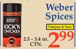 Market Basket Weber Kick'n Chicken Seasoning offer