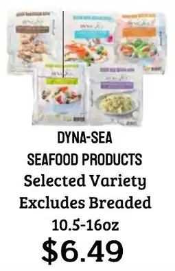 Seven Mile Market Dyna-sea seafood products offer
