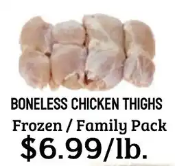 Seven Mile Market Boneless chicken thighs offer