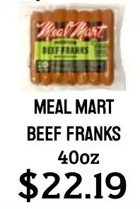 Seven Mile Market Meal Mart beef franks offer
