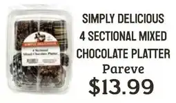 Seven Mile Market Wally's Delights 4 Sectional Mixed Chocolate Platter offer
