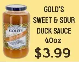 Seven Mile Market Gold's sweet & sour duck sauce offer