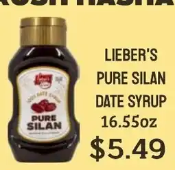 Seven Mile Market Lieber's pure silan date syrup offer