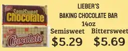 Seven Mile Market Lieber's baking chocolate bar offer