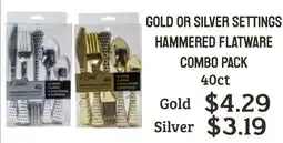Seven Mile Market Silver hammered flatware combo pack offer