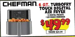 Ollie's Chefman 6 qt. turbofry touch digital air fryer offer