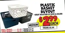 Ollie's Plastic Basket Buyout offer