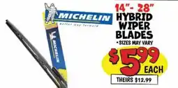Ollie's Michelin hybrid wiper blades offer