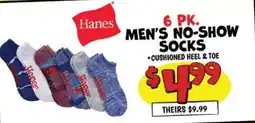 Ollie's Hanes men's no-show socks offer