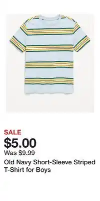 Old Navy Old Navy Short-Sleeve Striped T-Shirt for Boys offer