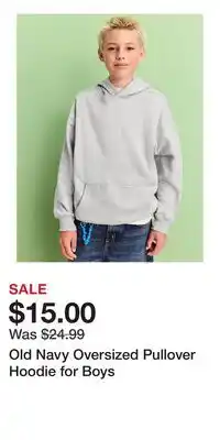 Old Navy Old Navy Oversized Pullover Hoodie for Boys offer