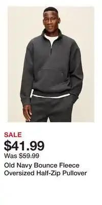 Old Navy Old Navy Bounce Fleece Oversized Half-Zip Pullover offer