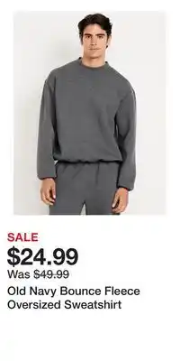 Old Navy Old Navy Bounce Fleece Oversized Sweatshirt offer