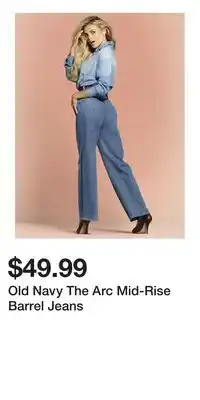 Old Navy Old Navy The Arc Mid-Rise Barrel Jeans offer