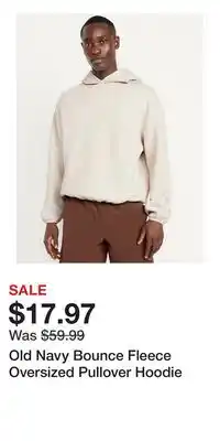 Old Navy Old Navy Bounce Fleece Oversized Pullover Hoodie offer