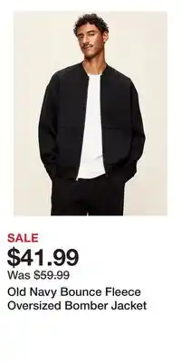 Old Navy Old Navy Bounce Fleece Oversized Bomber Jacket offer