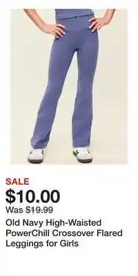 Old Navy Old Navy High-Waisted PowerChill Crossover Flared Leggings for Girls offer