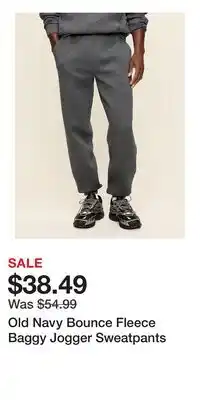 Old Navy Old Navy Bounce Fleece Baggy Jogger Sweatpants offer
