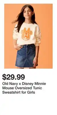 Old Navy Old Navy x Disney Minnie Mouse Oversized Tunic Sweatshirt for Girls offer