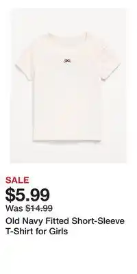 Old Navy Old Navy Fitted Short-Sleeve T-Shirt for Girls offer