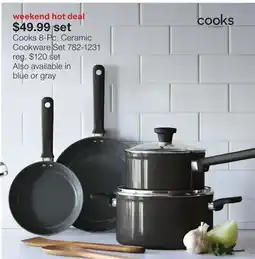 JC Penney Cooks 8-Pc. Ceramic Cookware Set 782-1231 offer