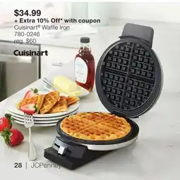 JC Penney Cuisinart Waffle Iron offer