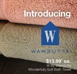 JC Penney W By Wamsutta Wonderfully Soft Bath Towel offer