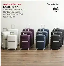 JC Penney Samsonite Freeform 21 Hardside Luggage offer