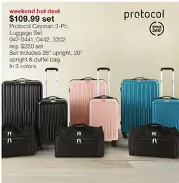 JC Penney Protocol Cayman 3-Pc. Luggage Set offer