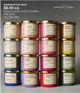 JC Penney Distant Lands 3-Wick Candles offer