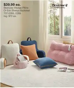 JC Penney Bearpaw Wedge Pillow Or Erin Sherpa Backrest offer