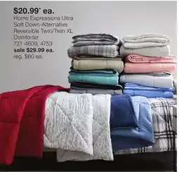 JC Penney Home Expressions Ultra Soft Down-Alternative Reversible Twin/Twin XL Comforter offer