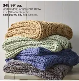 JC Penney Linden Street Chunky Knit Throw offer