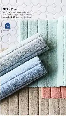 JC Penney W by Wamsutta Wonderfully Soft 17x24 17x24 Bath Rug offer
