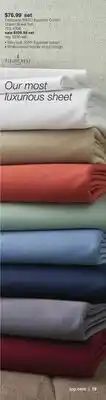 JC Penney Fieldcrest 500TC Egyptian Cotton Queen Sheet Set offer