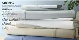 JC Penney Linden Street 300TC Naturally Soft Organic Cotton Queen Sheet Set offer