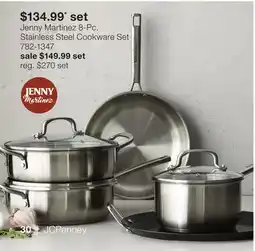 JC Penney Jenny Martinez 8-Pc. Stainless Steel Cookware Set offer