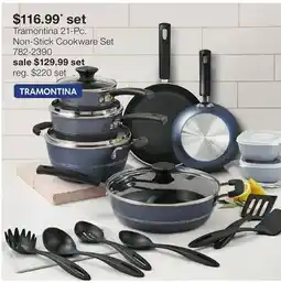 JC Penney Tramontina 21-Pc. Non-Stick Cookware Set offer