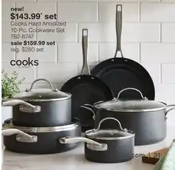 JC Penney Cooks Hard Anodized 10-Pc. Cookware Set offer
